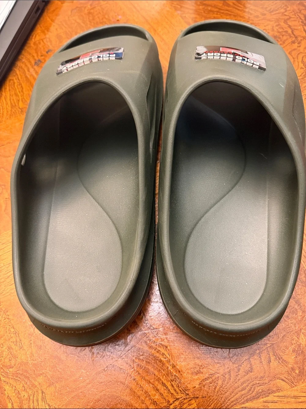 Polo by Ralph Lauren Olive Green Slide Sandals